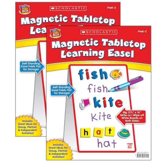 Scholastic Teaching Resources SC-0439893577-2 Little Red Tool Box Magnetic Tabletop Learning Easel - 2 Each